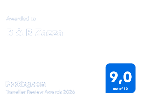 Awarded to B&B Zazza. Booking.com Traveler Review Awards 2026, 9.0 out of 10.